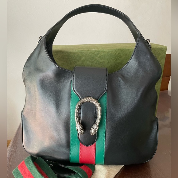 Authentic GUCCI Calfskin Web Stripe Dionysus Hobo Retail 1,980$. - Picture 1 of 16